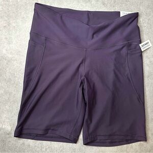 Old Navy Women's Purple Bike Shorts with Side Pockets